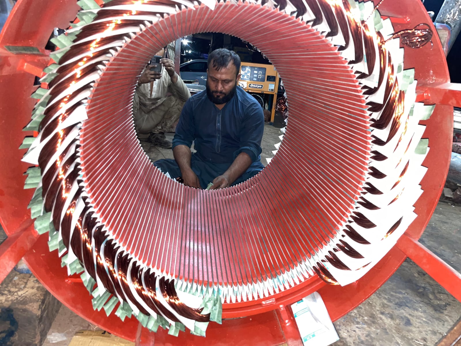 Industrial coil winding